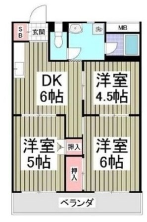石川マンションの物件間取画像